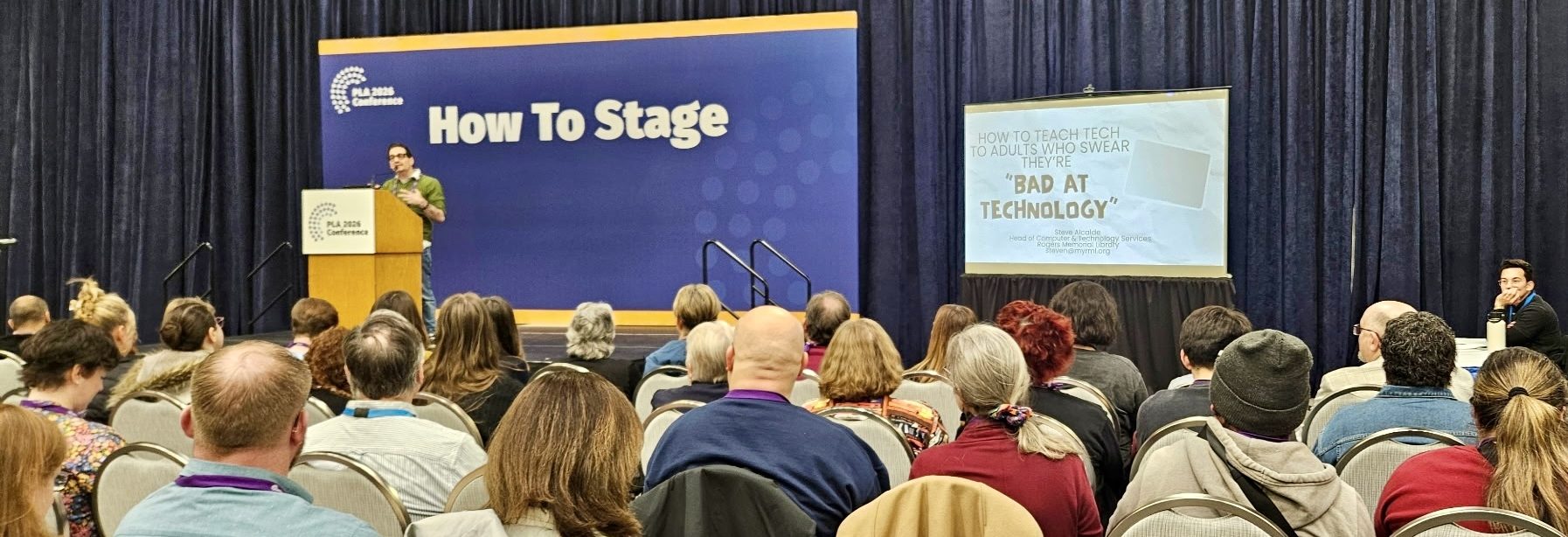 Steve Alcalde presenting to an audience at the PLA 2026 Conference.
